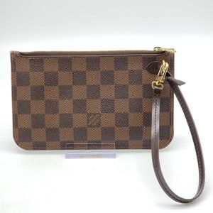 100% Authentic Louis Vuitton Damier Ebene Wristlet/Pouch Bag